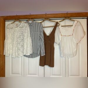Madewell Amuse Cotton Top Shirt Tunic Summer Bundle Lot XS Small‎